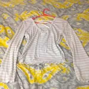 Long sleeve cute shirt backless